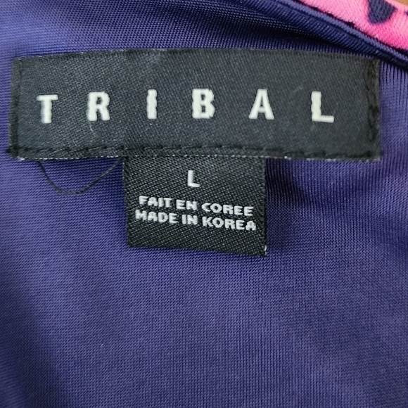 TRIBAL WOMEN'S SHIFT 3/4 SLEEVES AZTEC COLORFUL DESIGN LINED DRESS SIZE LARGE - Picture 8 of 9